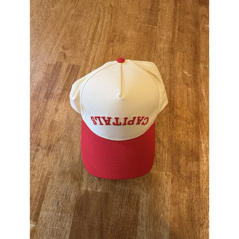 Capitals Hockey Upside Down 2025 SGA Snapback Hat Cap Coyote